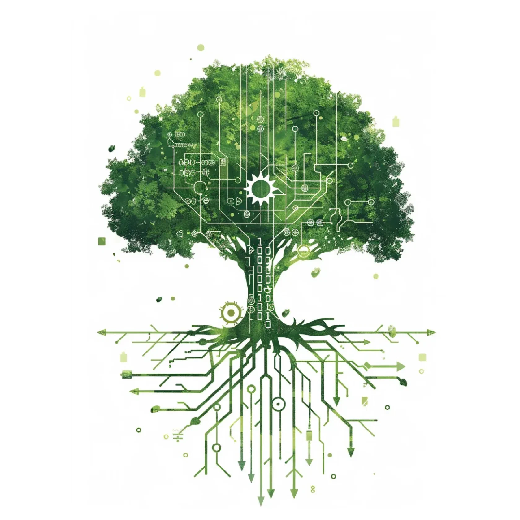 Ilustração da área: Green Software Development